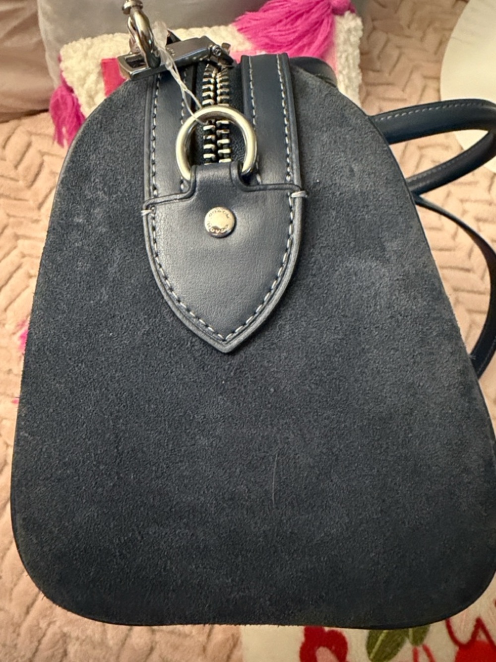 COACH Classic Navy Dome Satchel Handbag NWOT - Picture 9 of 10